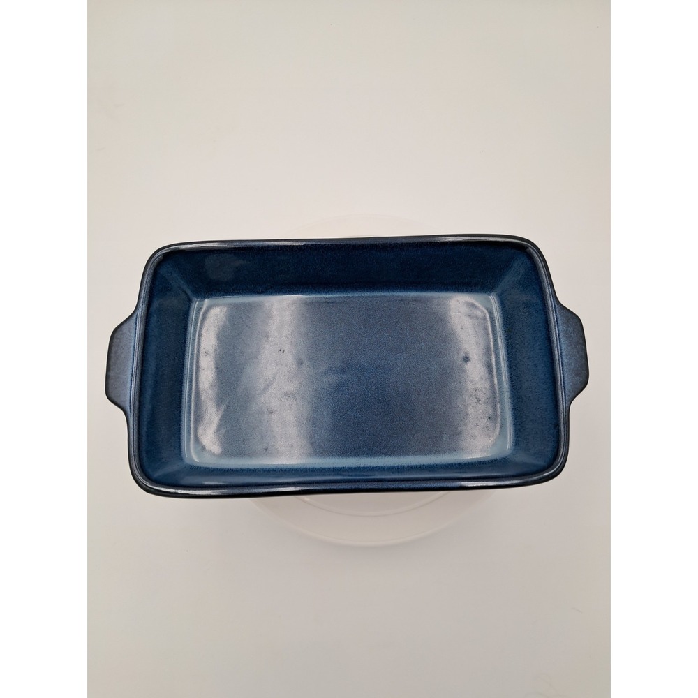 Blue Basque Ceramique Andalusian Stoneware. 13 Inch Rectangular Baker.  Needs...